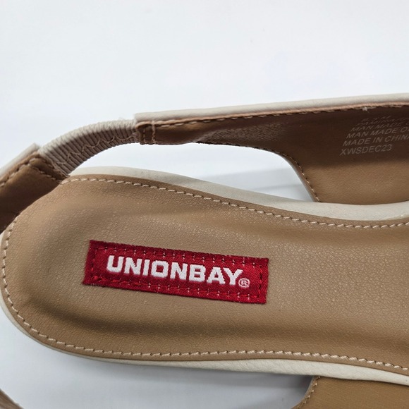 UNIONBAY Pamira Women's Oat Milk Pointed Toe Slingback Flats Size 8.5M - Picture 3 of 7